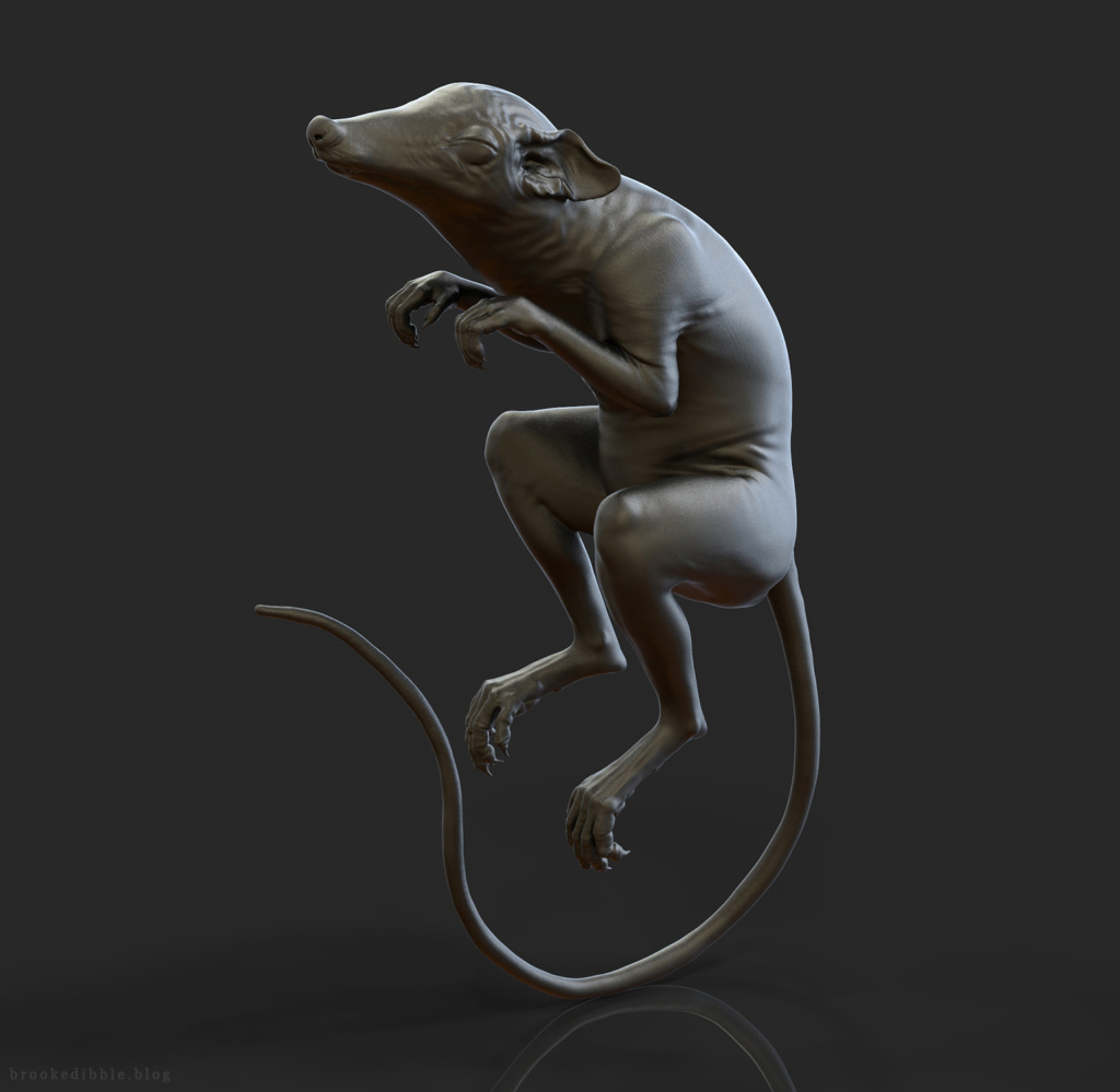 Purgatorius sculpt for dinosaur exhibition