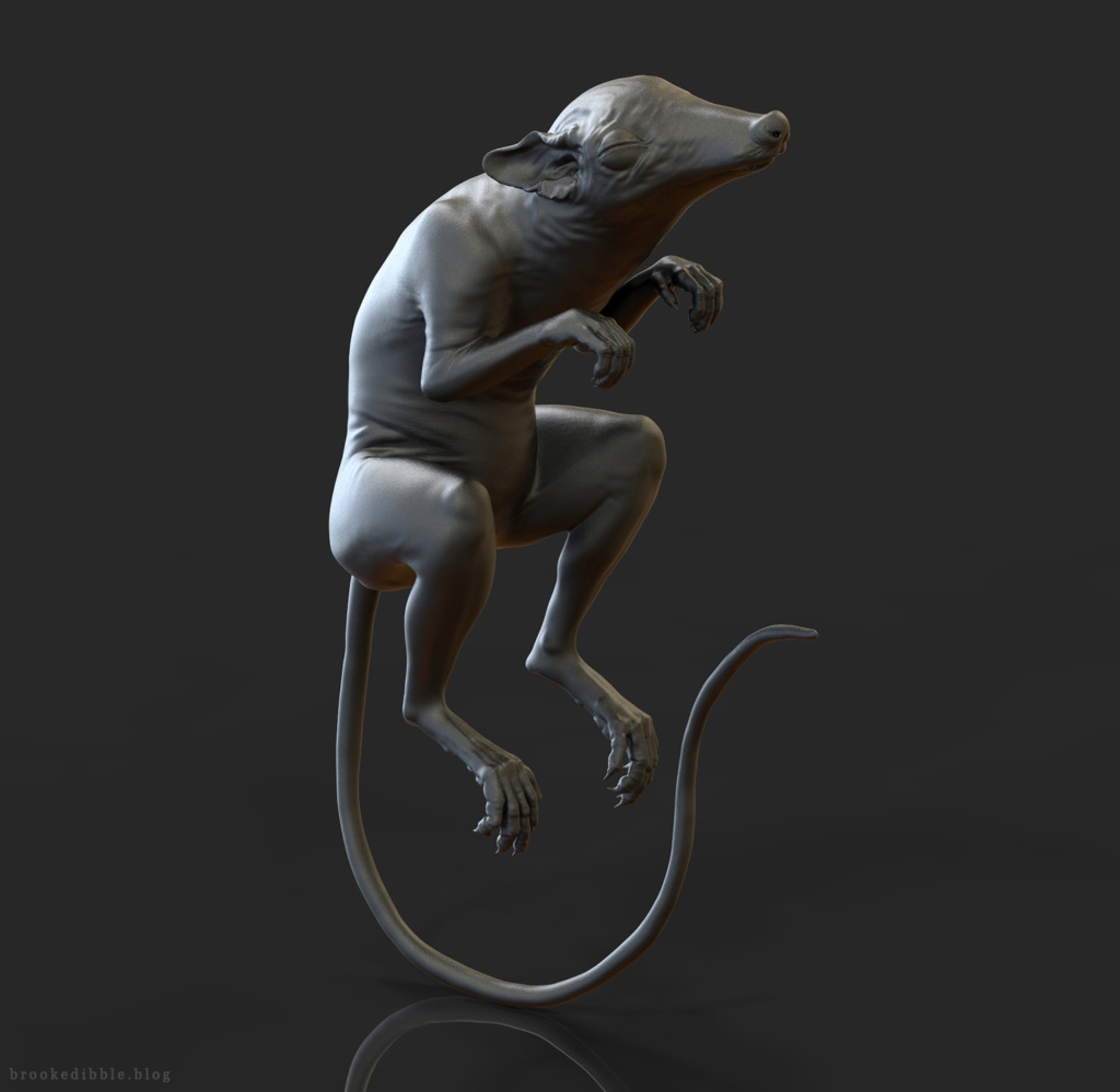 Purgatorius sculpt for dinosaur exhibition